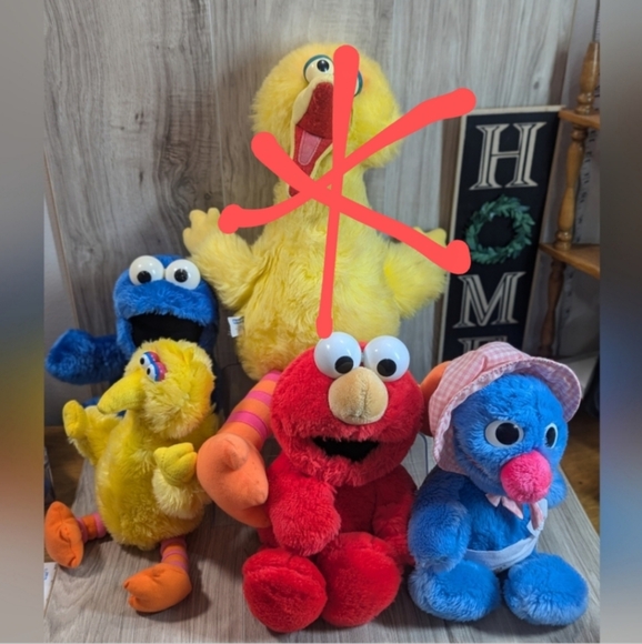 Vintage Sesame Street Plush Dolls (4)